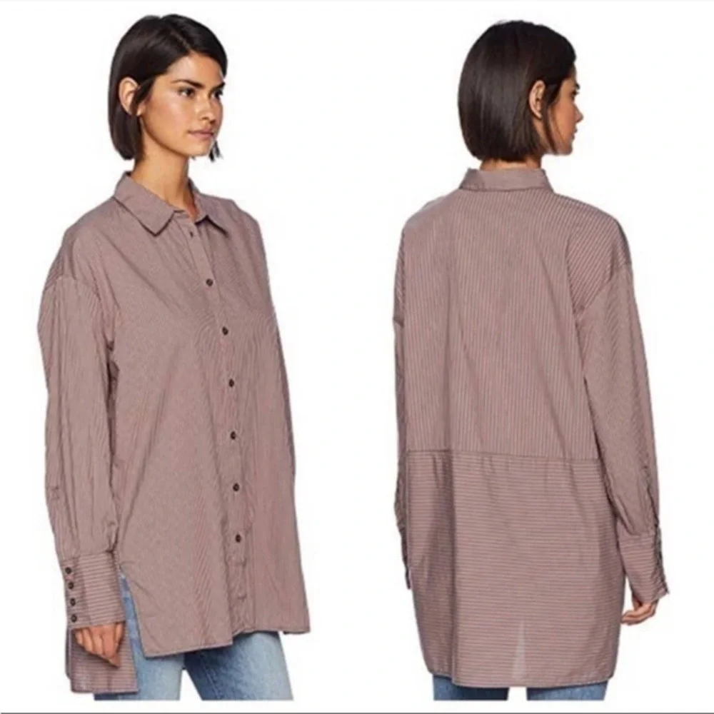 Free People lake house oversized button down